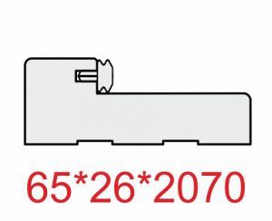 Стойка порога с уплотнителем 65*26*2070мм. ЭКО-шпон Бежевый